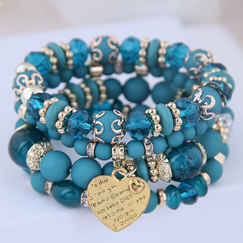 Colorful Beaded Heart Friendship Bracelet – Perimade & Co.